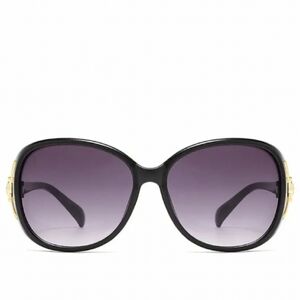 Elegant Black Sunglasses with Gold Accents NIP